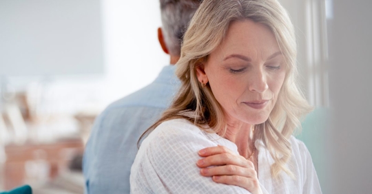 estranged older couple